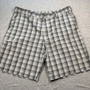 Grand Slam Shorts Mens 40 Plaid Performance Golf Stretch Lightweight Polyester